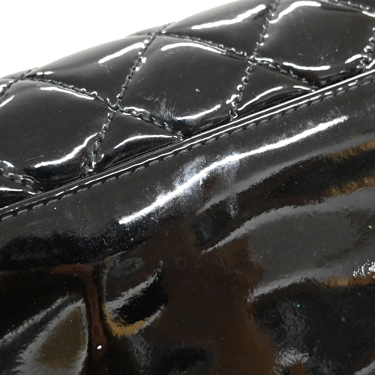 Chanel Duffle Handbag - Black, Patent Leather