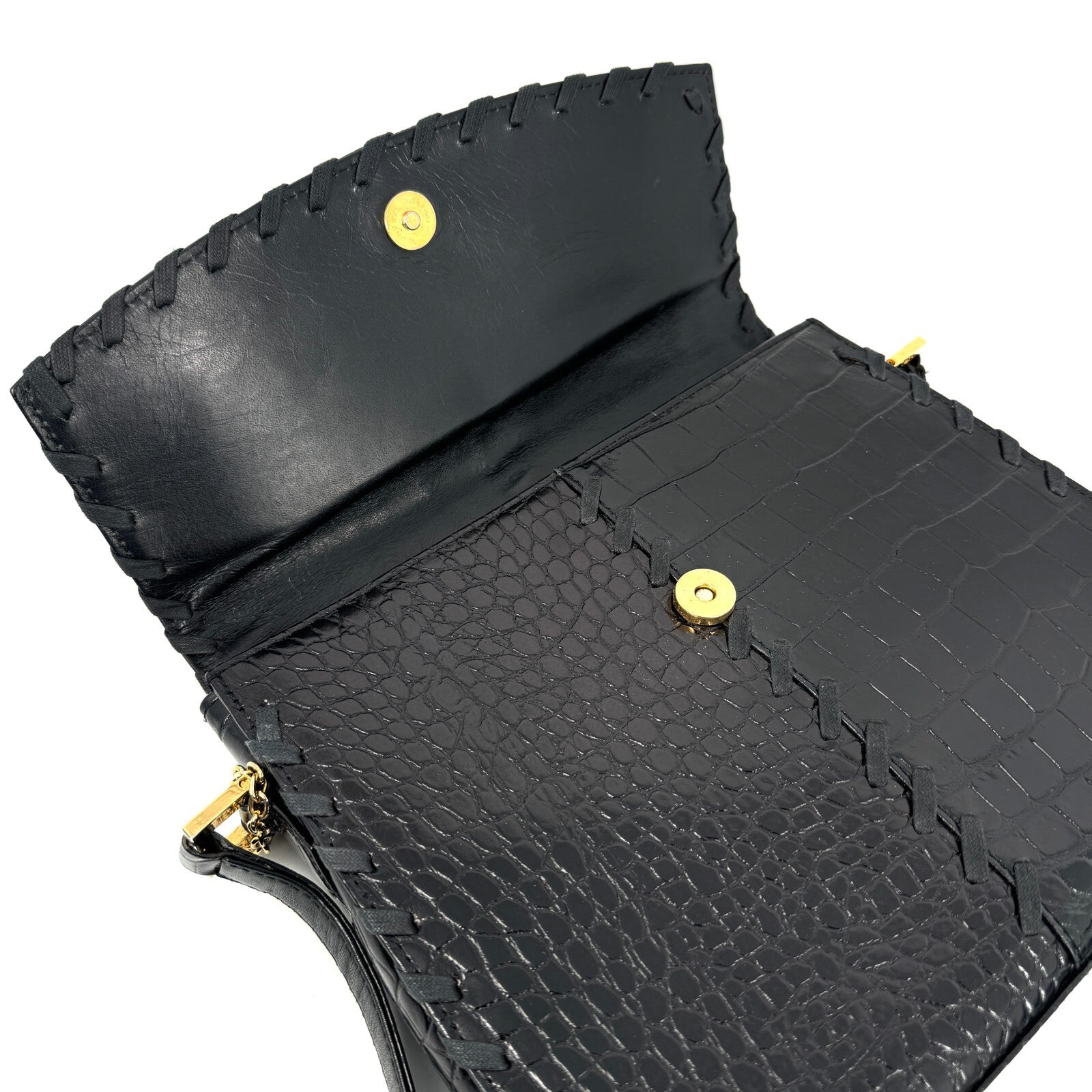 Saint Laurent YSL Shoulder Bag - Black, Leather 