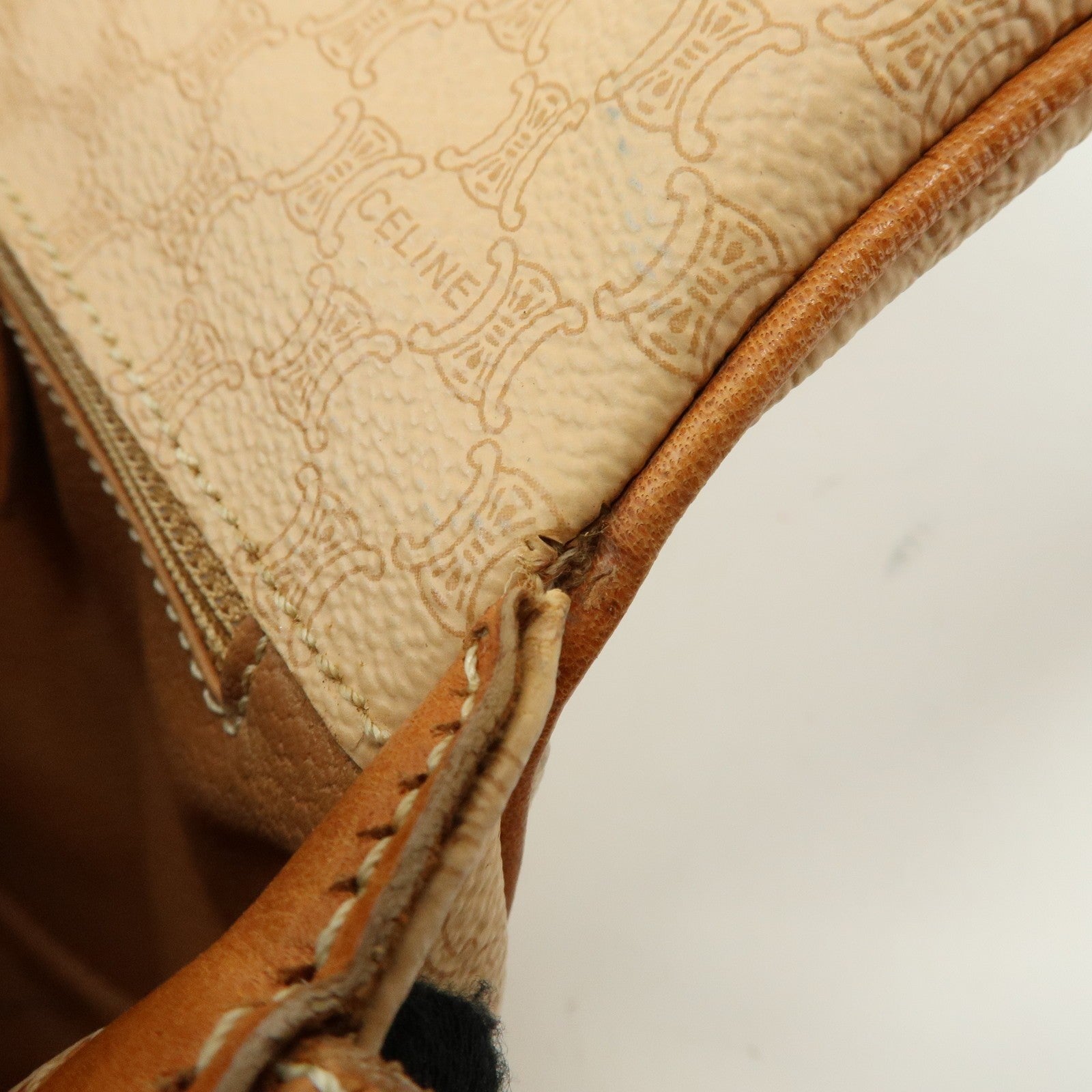 Celine Macadam Shoulder Bag - Beige, PVC Leather