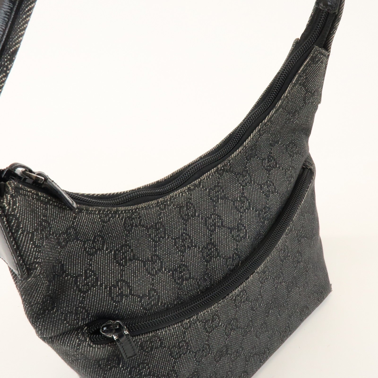 Gucci Shoulder Bag - Black, GG Denim, Leather