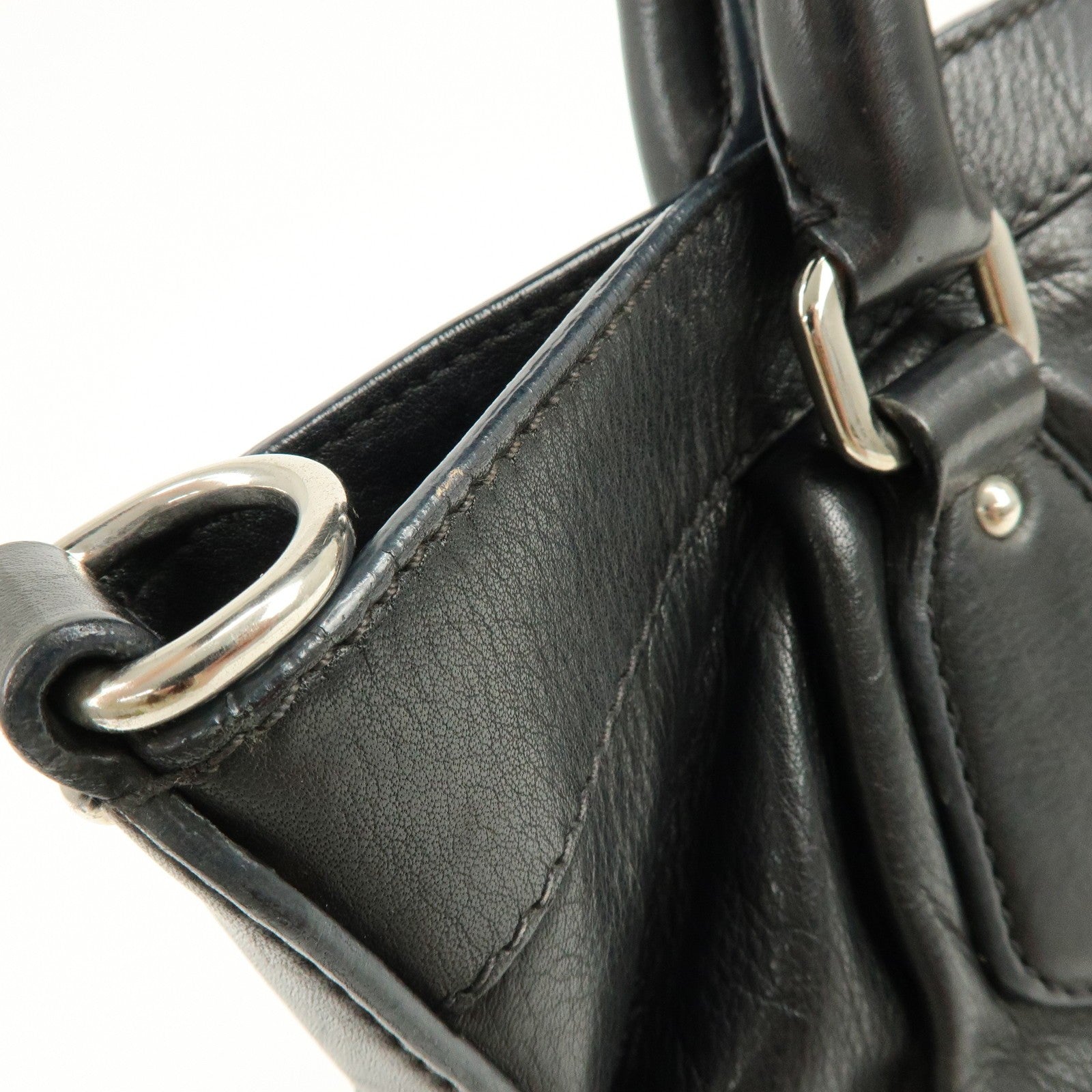 Prada 2Way Bag Hand Bag - Black, Leather