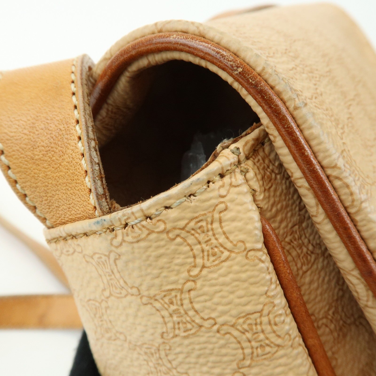 Celine Macadam Shoulder Bag - Beige, PVC Leather