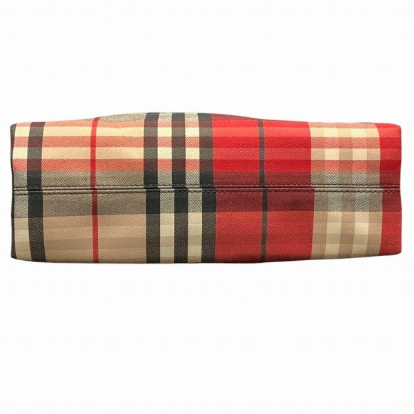 Burberry London Nova Check Handbag - Red, Canvas x Leather