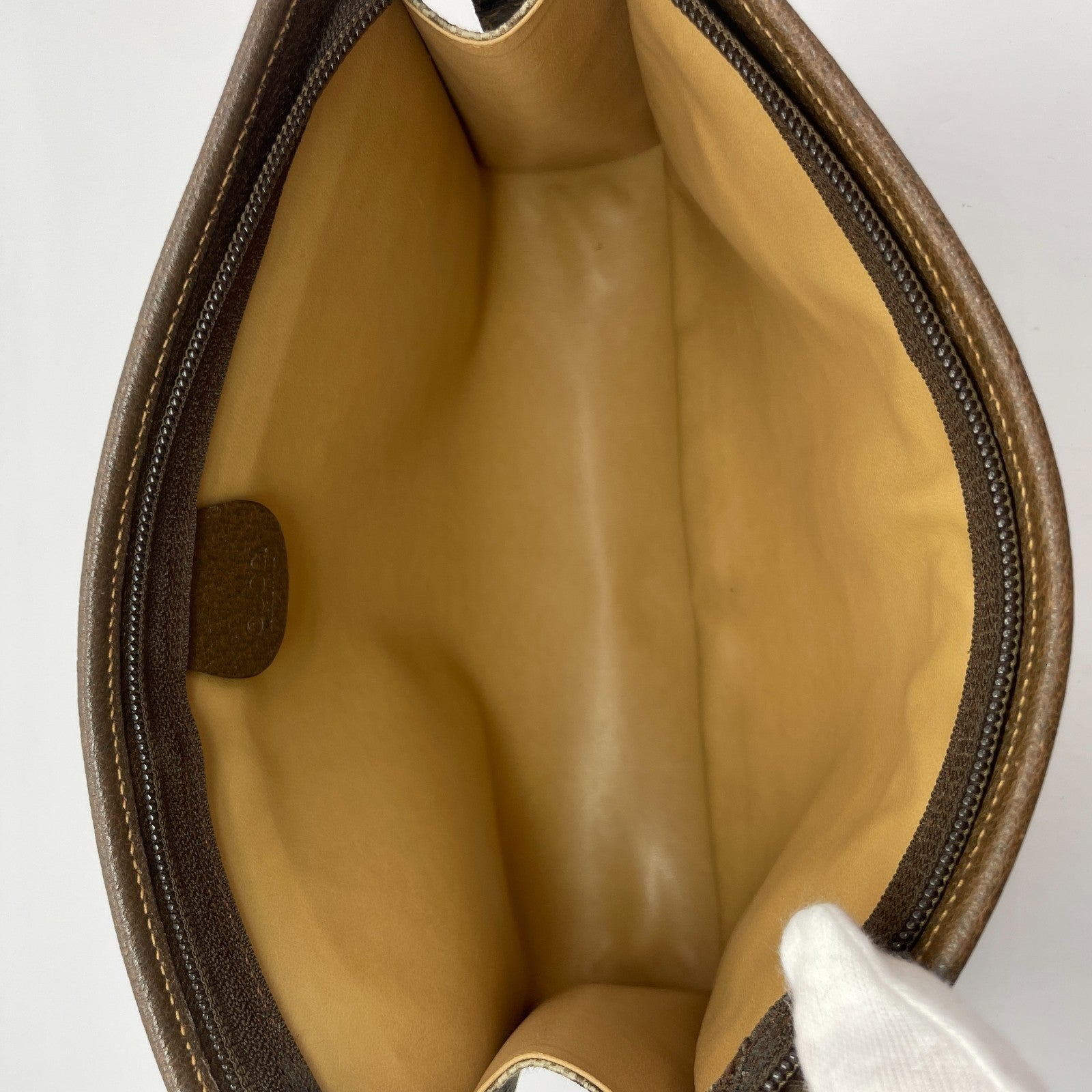 Gucci GG Clutch Bag - Brown, PVC Leather 