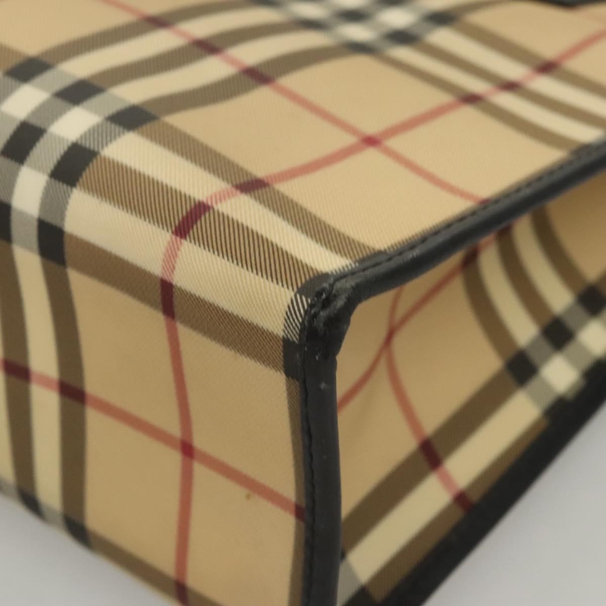 Burberry Nova Check Hand Bag - Beige/Silver/Black, PVC