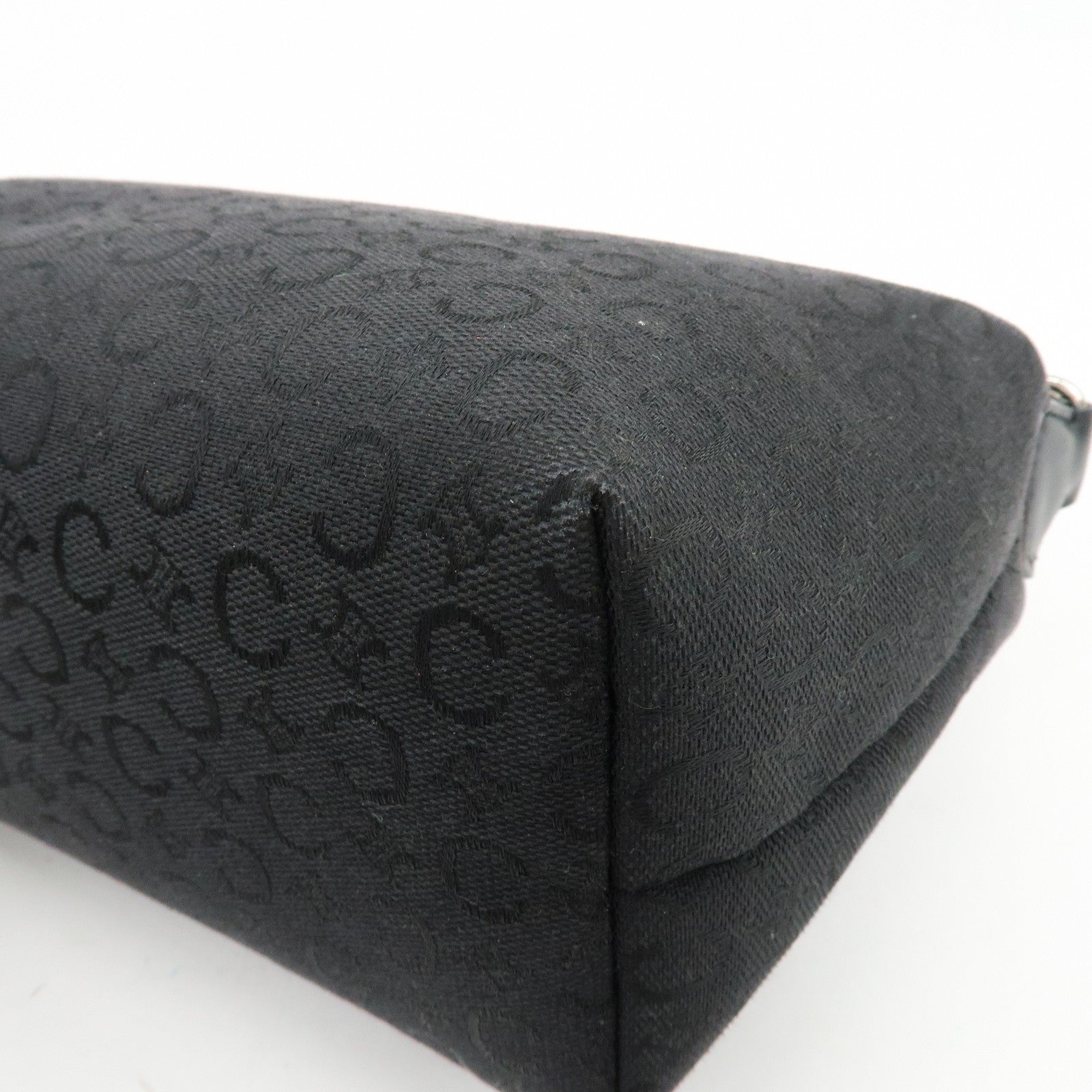 Celine C Macadam Hand Bag - Black, Canvas, Leather
