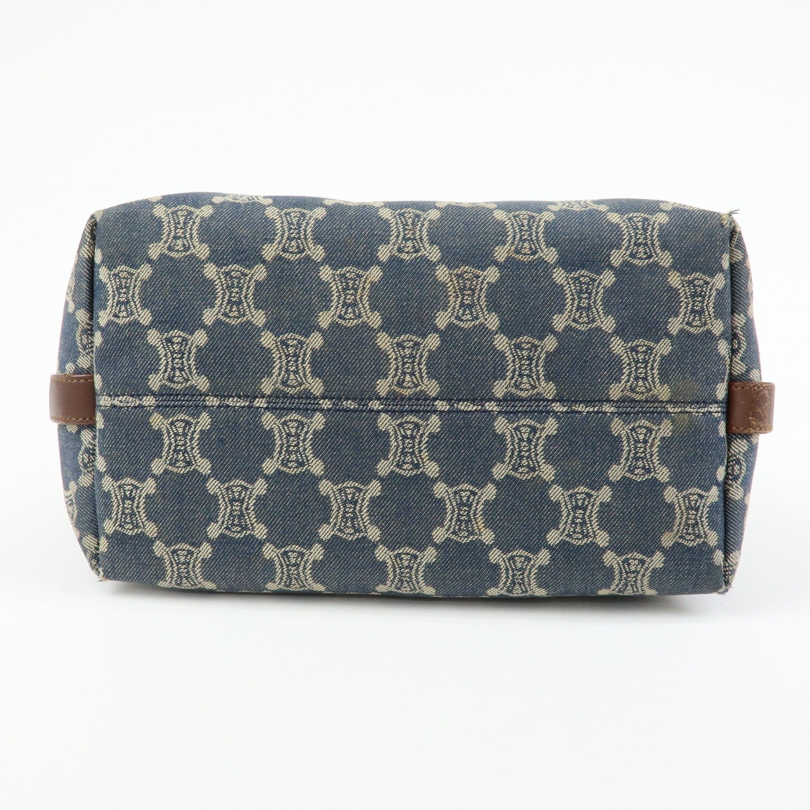 Celine Macadam Shoulder Bag - Blue, Denim and Leather