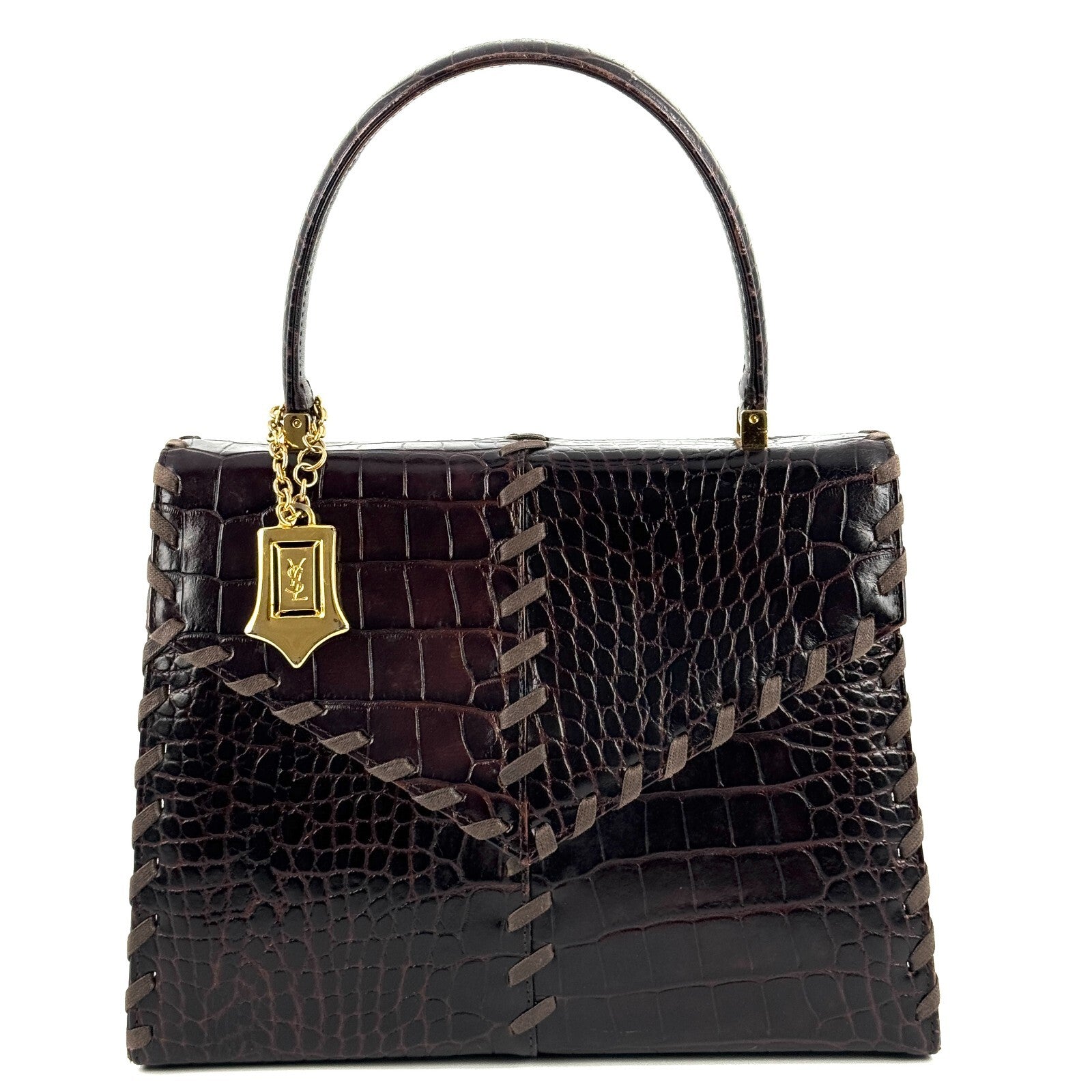 Saint Laurent Yves Tote Bag - Brown, Leather
