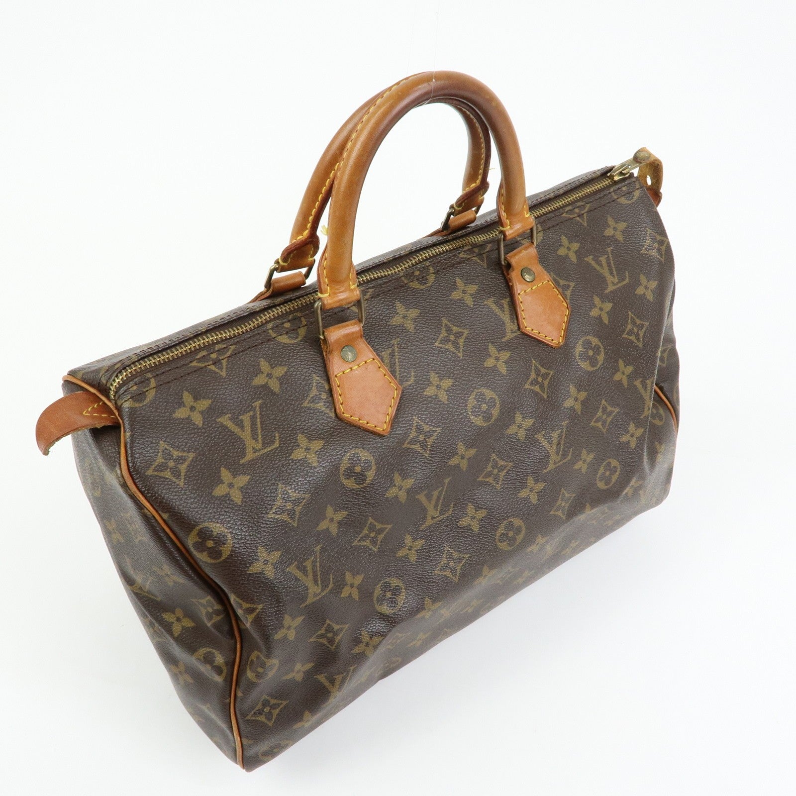 Louis Vuitton Speedy 35 Hand Bag - Monogram, Monogram Canvas, Nume Leather