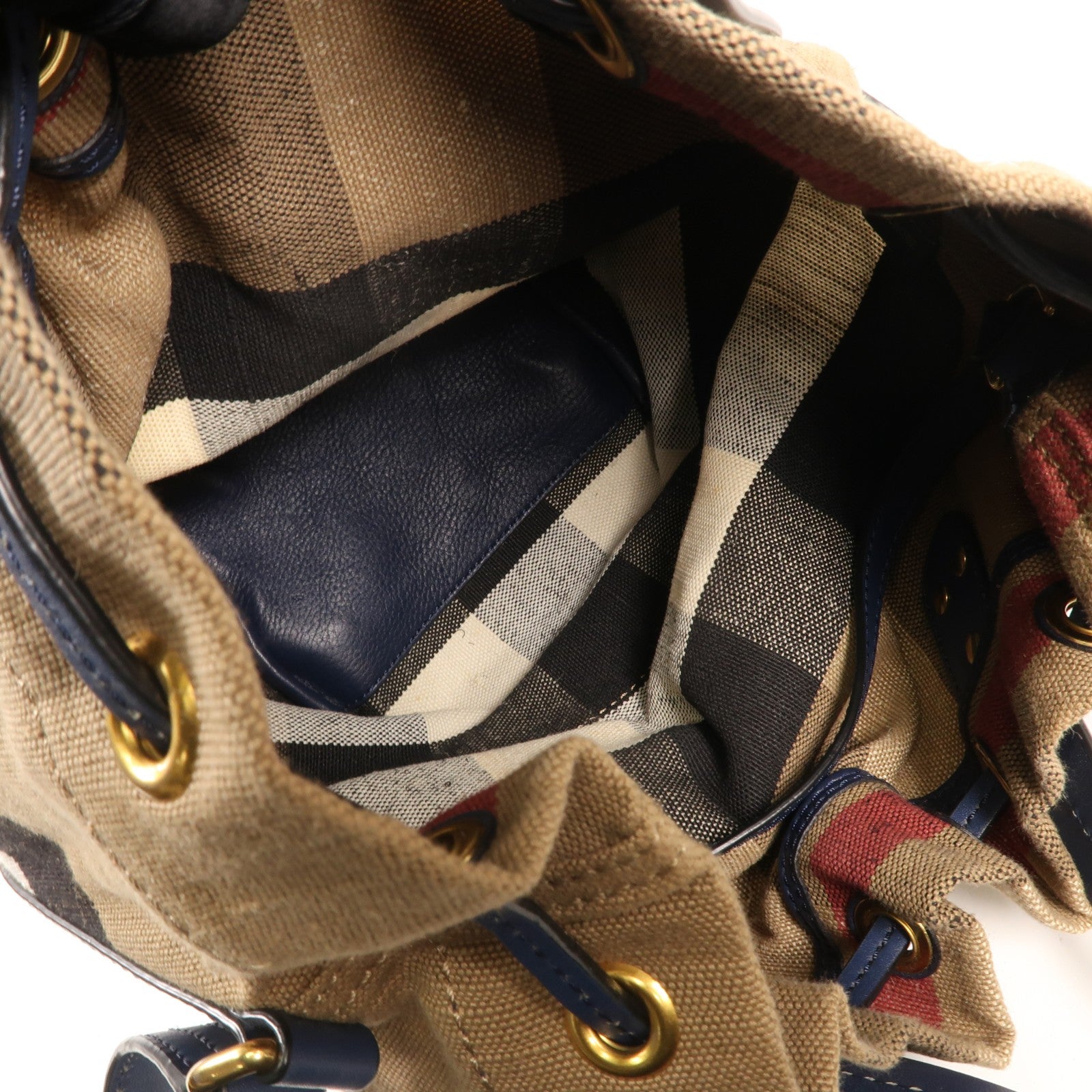 Burberry GHW Shoulder Bag - Blue, Canvas