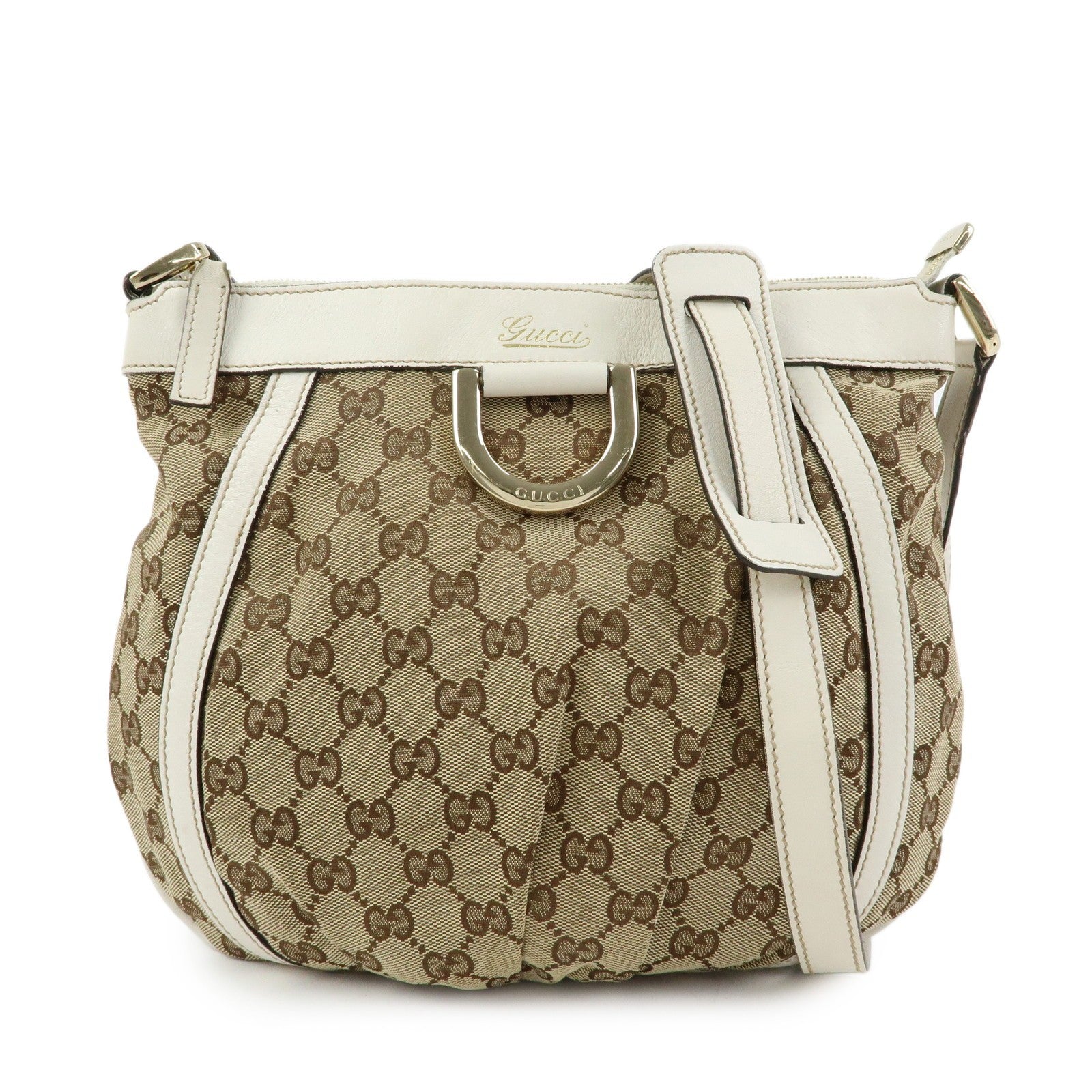 Gucci Abbey Shoulder Bag - Beige, GG Canvas, Leather