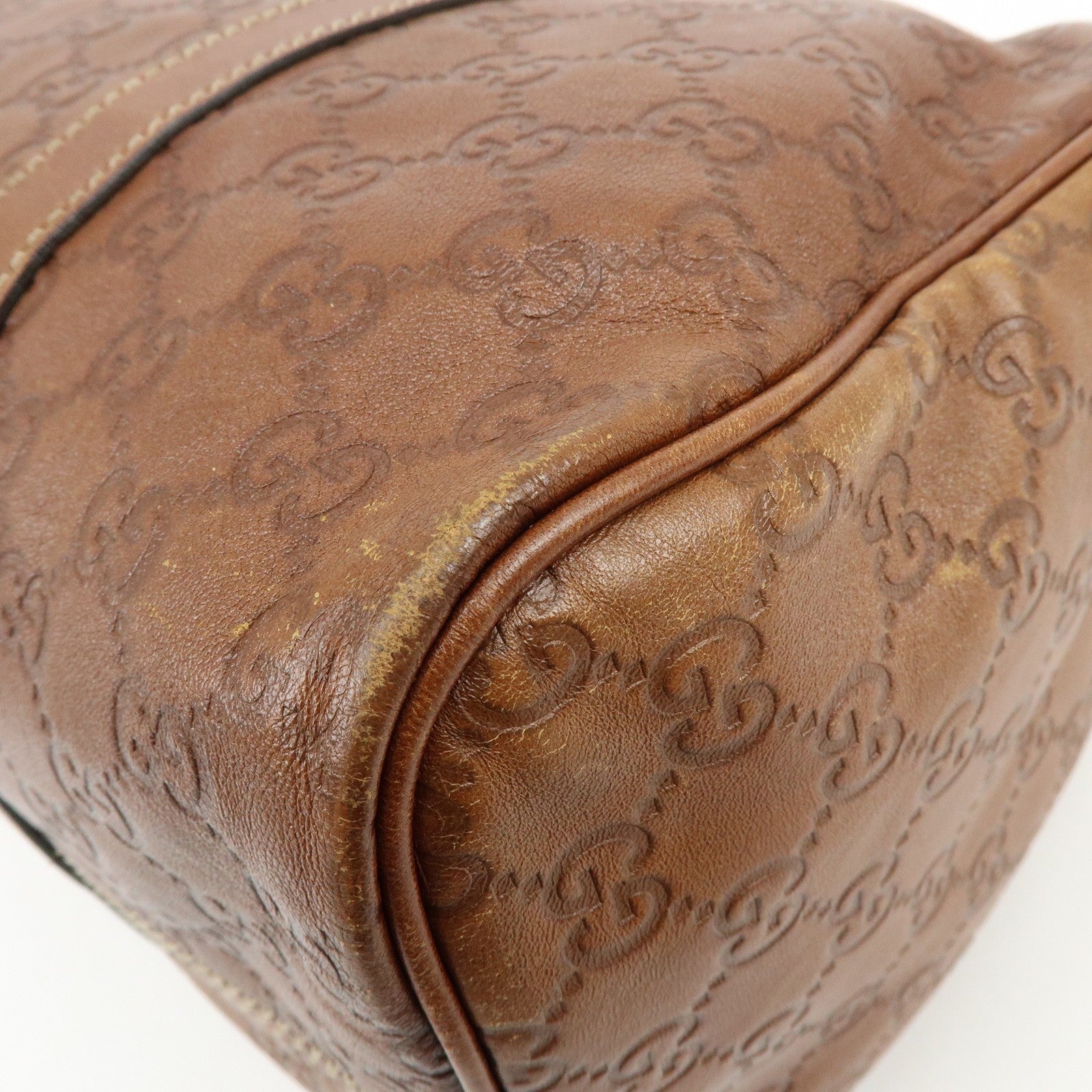 Gucci Boston Handbag - Brown, Guccissima Leather
