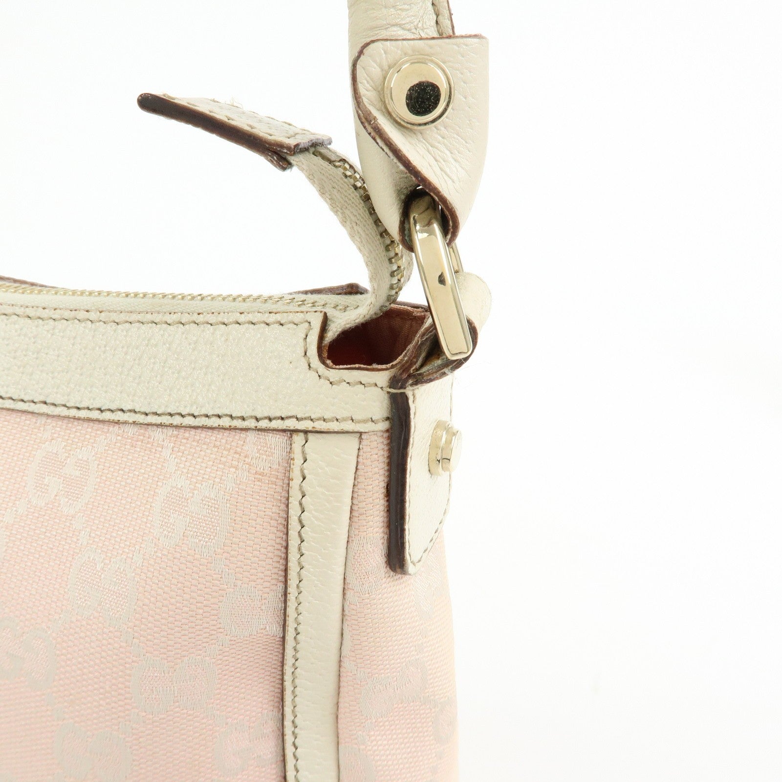 Gucci GG Canvas Shoulder Bag - Pink White, Canvas 