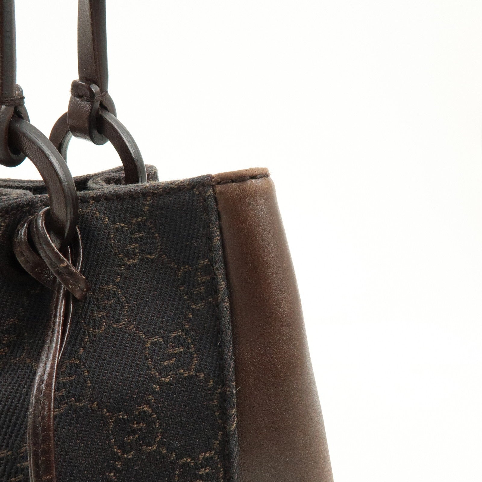 Gucci Shoulder Tote Bag - Brown, GG Canvas and Leather 