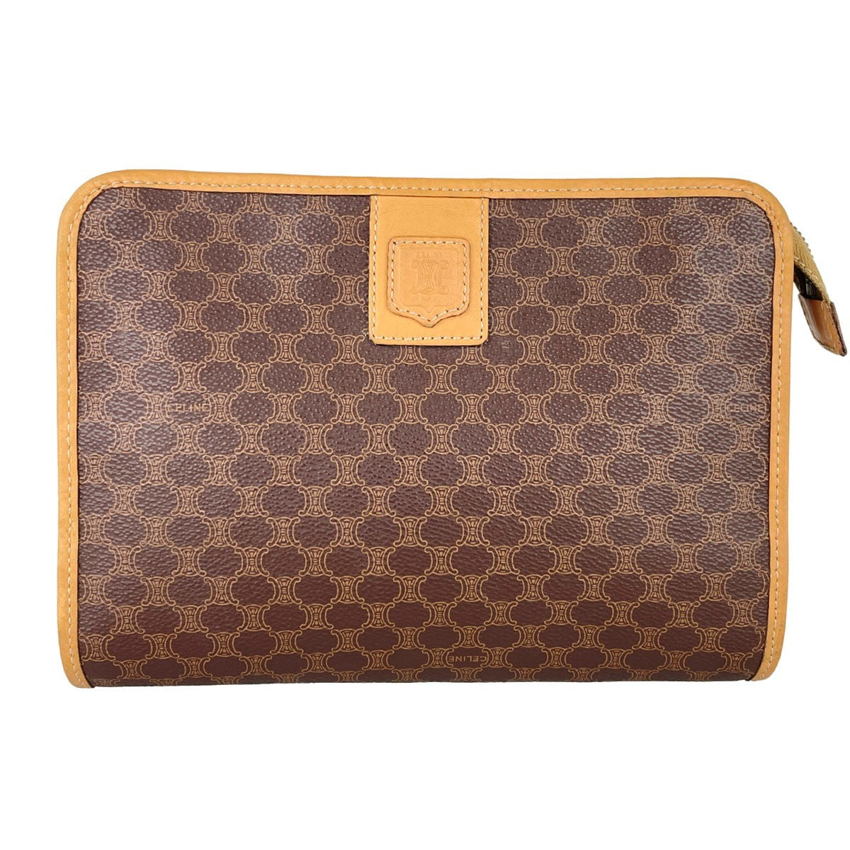 Celine Macadam Clutch Bag - Brown, Leather PVC