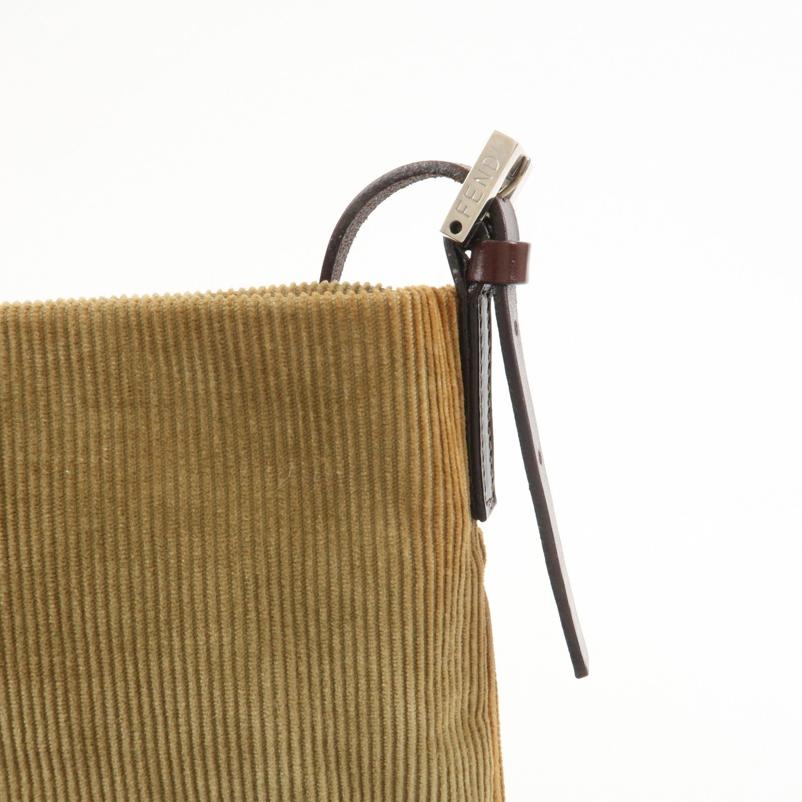 Fendi Shoulder Bag - Brown, Corduroy Leather