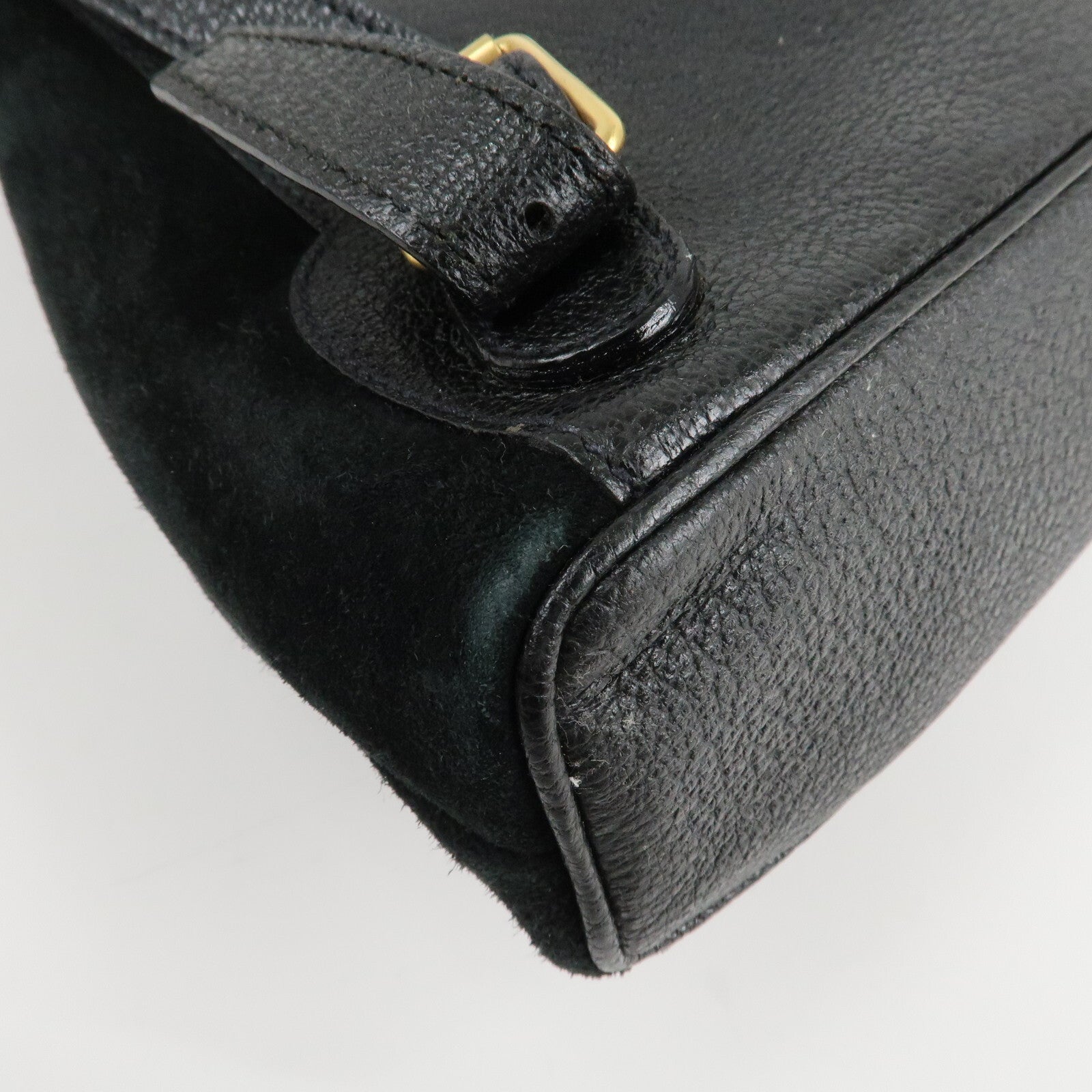 Gucci Bamboo Backpack - Black, Suede, Leather