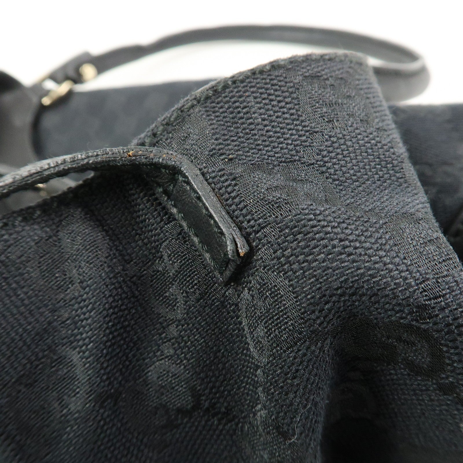 Gucci Abbey Shoulder Bag - Black, GG Canvas, Leather