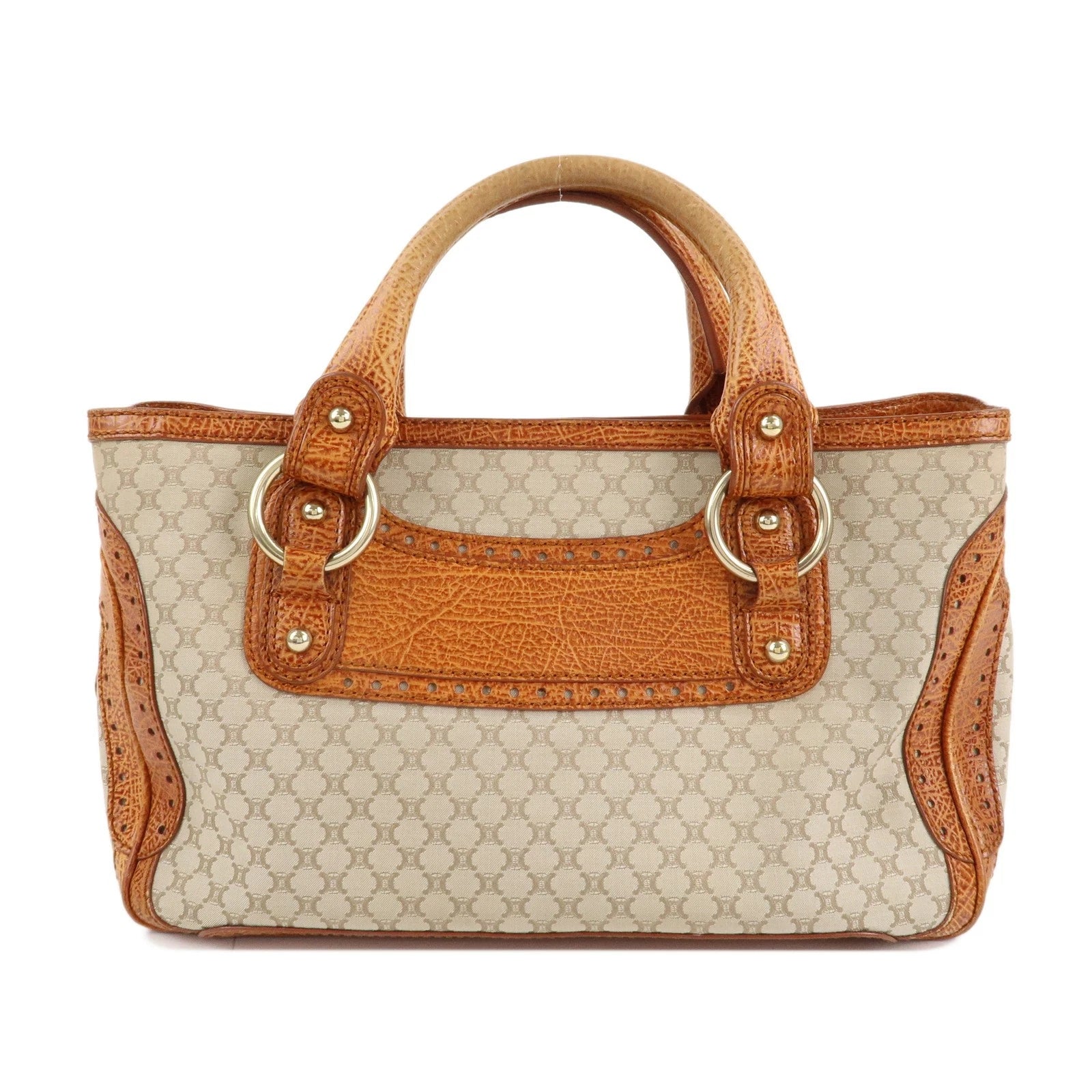 CELINE Hand Bag - Beige, Canvas