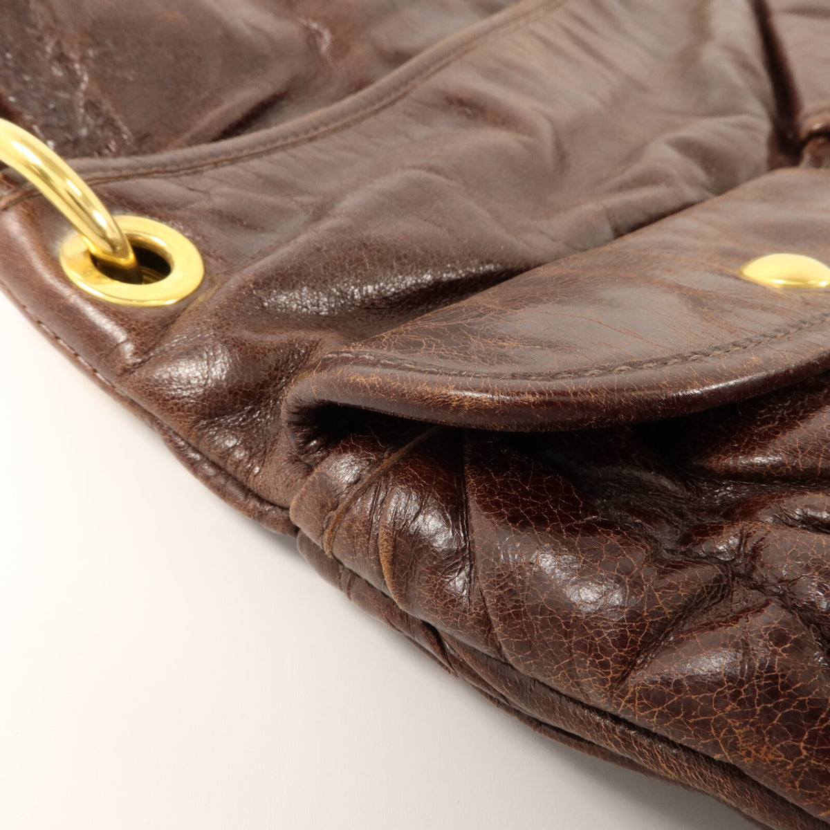 Miu Miu GHW 2 Way Shoulder Bag - Brown, Calfskin Leather