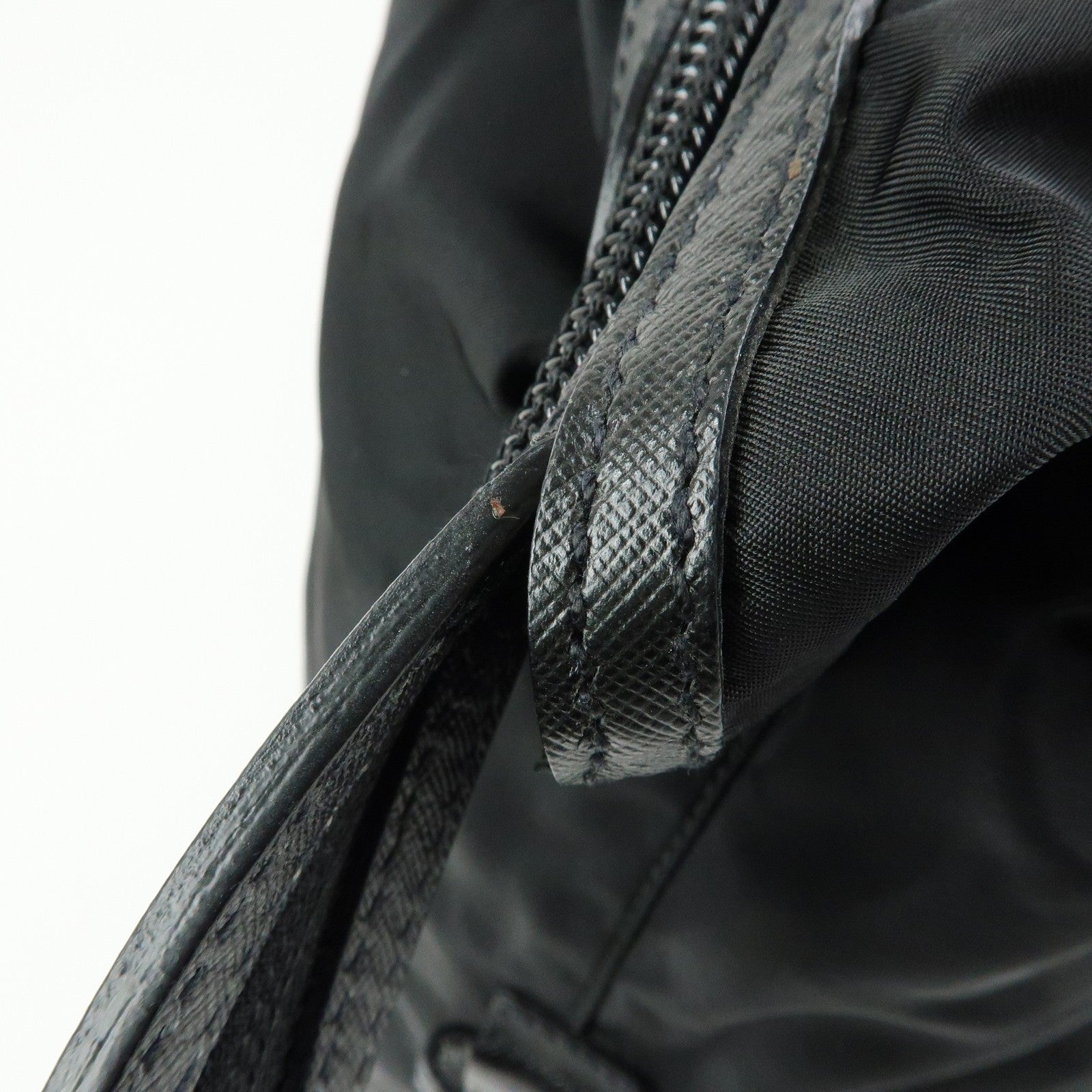 Prada Triangle Logo Boston Hand Bag - Black, Nylon