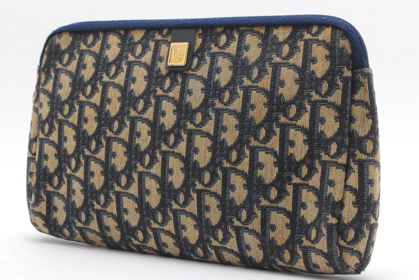 Christian Dior Trotter Clutch Bag - Navy, Canvas