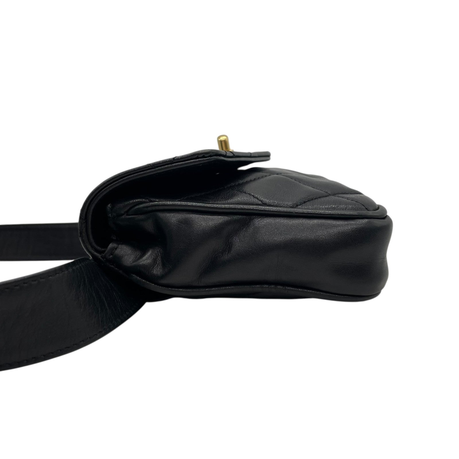 Chanel Matelasse Waist Pouch - Black, Leather