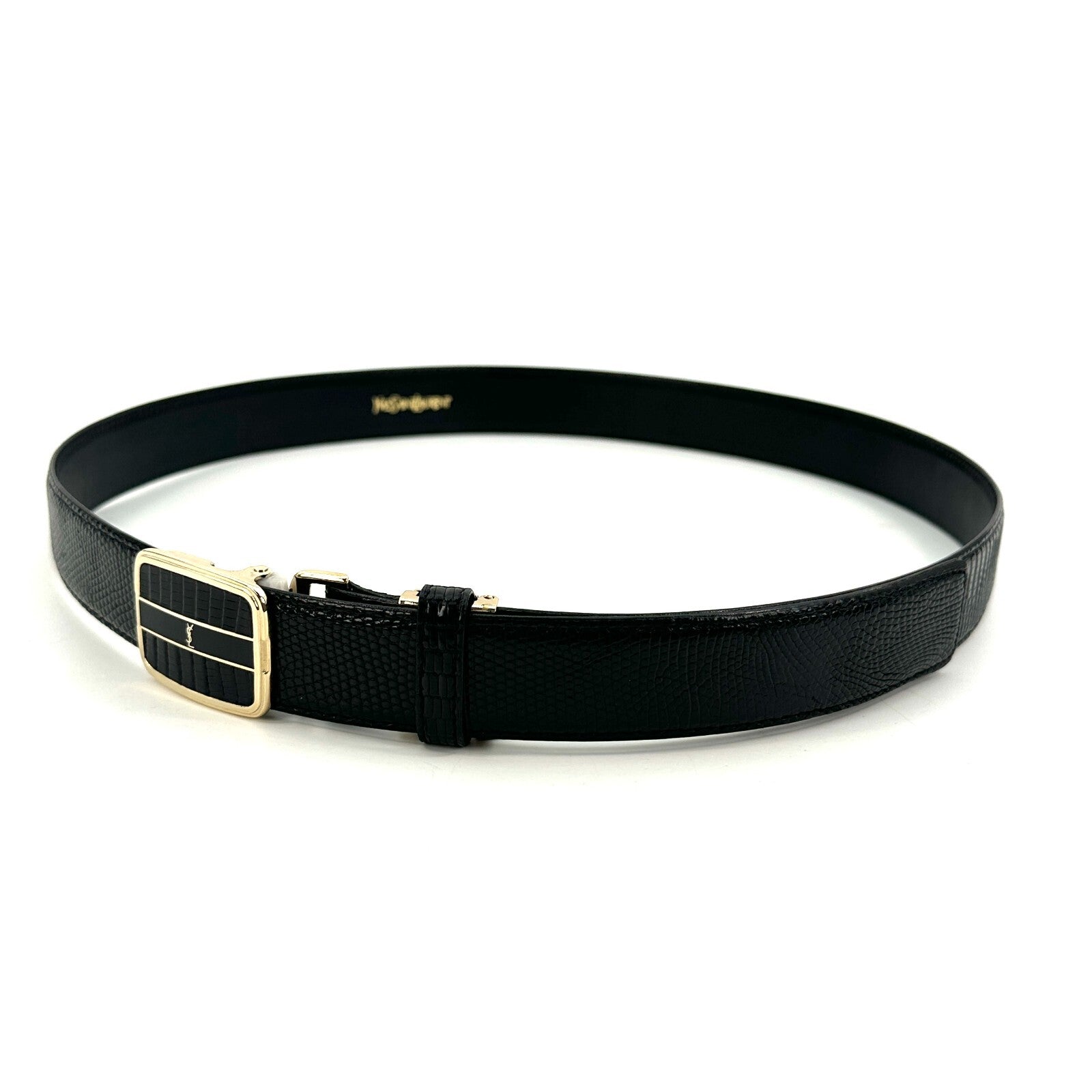 Saint Laurent YSL Belt - Black, Leather