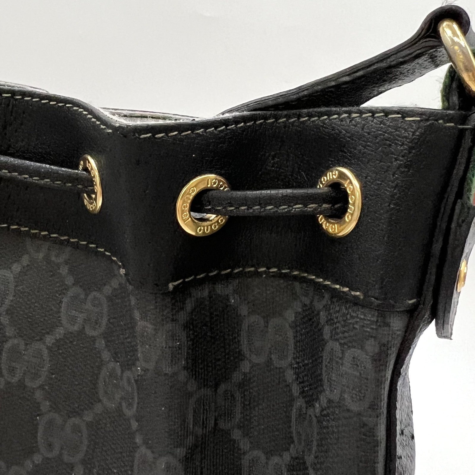 Gucci Sherry Line GG Shoulder Bag - Black, Leather 