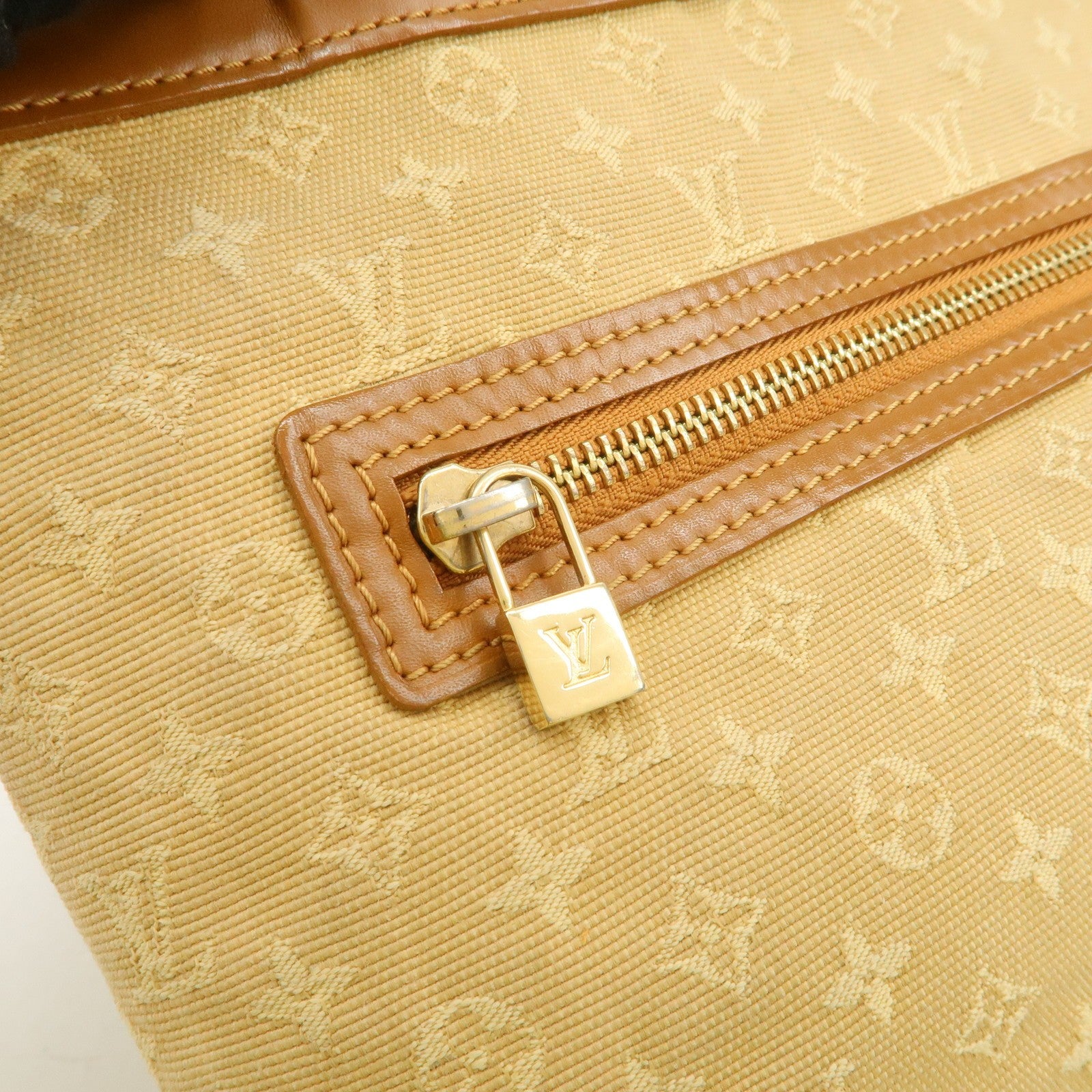 Louis Vuitton Monogram Mini Lucille PM Hand Bag - Beige, Monogram Mini Canvas