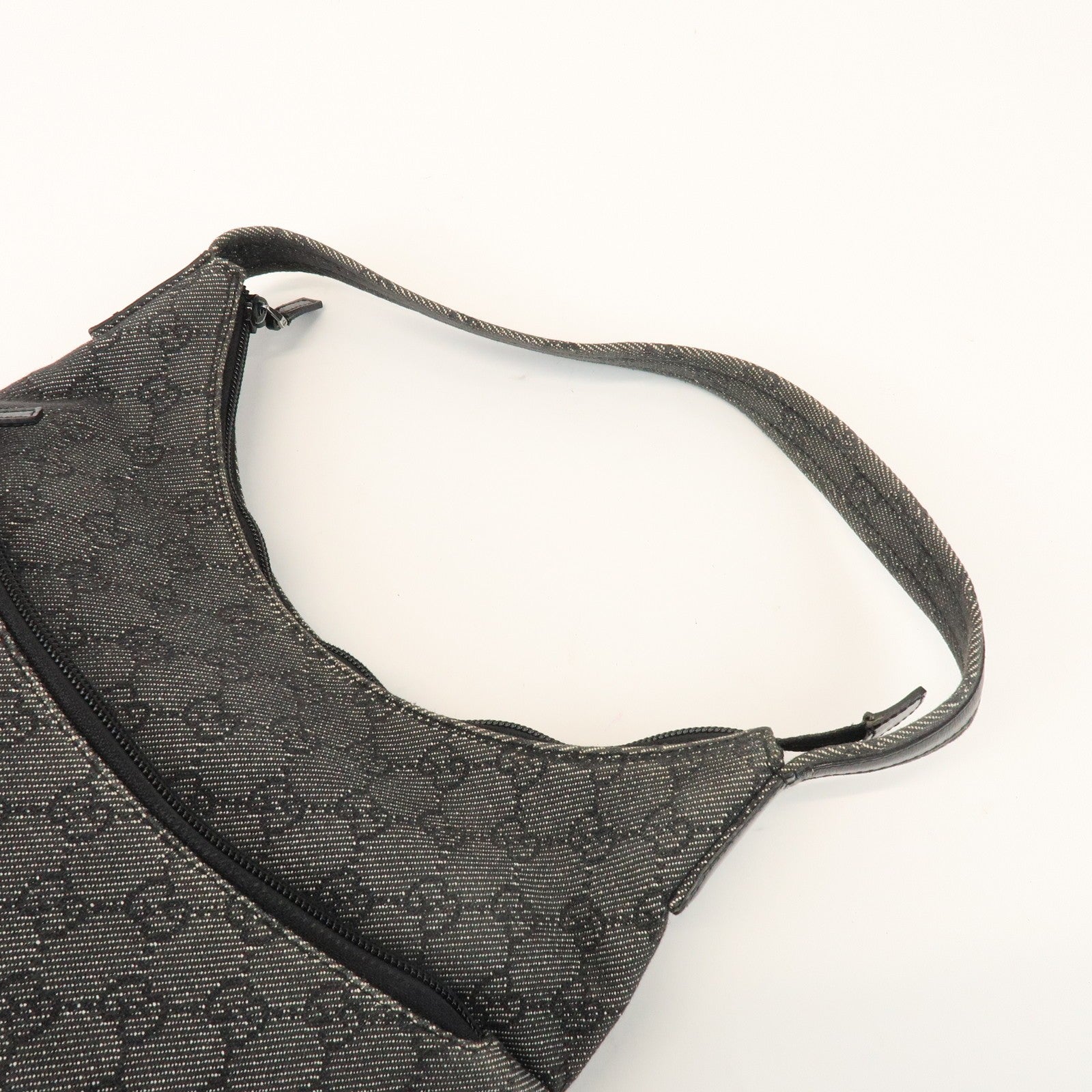 Gucci Shoulder Bag - Black, GG Denim, Leather