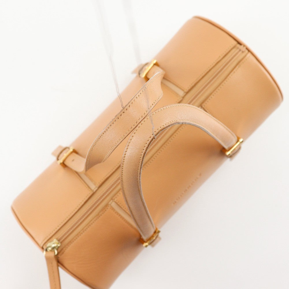 Burberry Logo Embossing Tote Bag - Beige, Leather