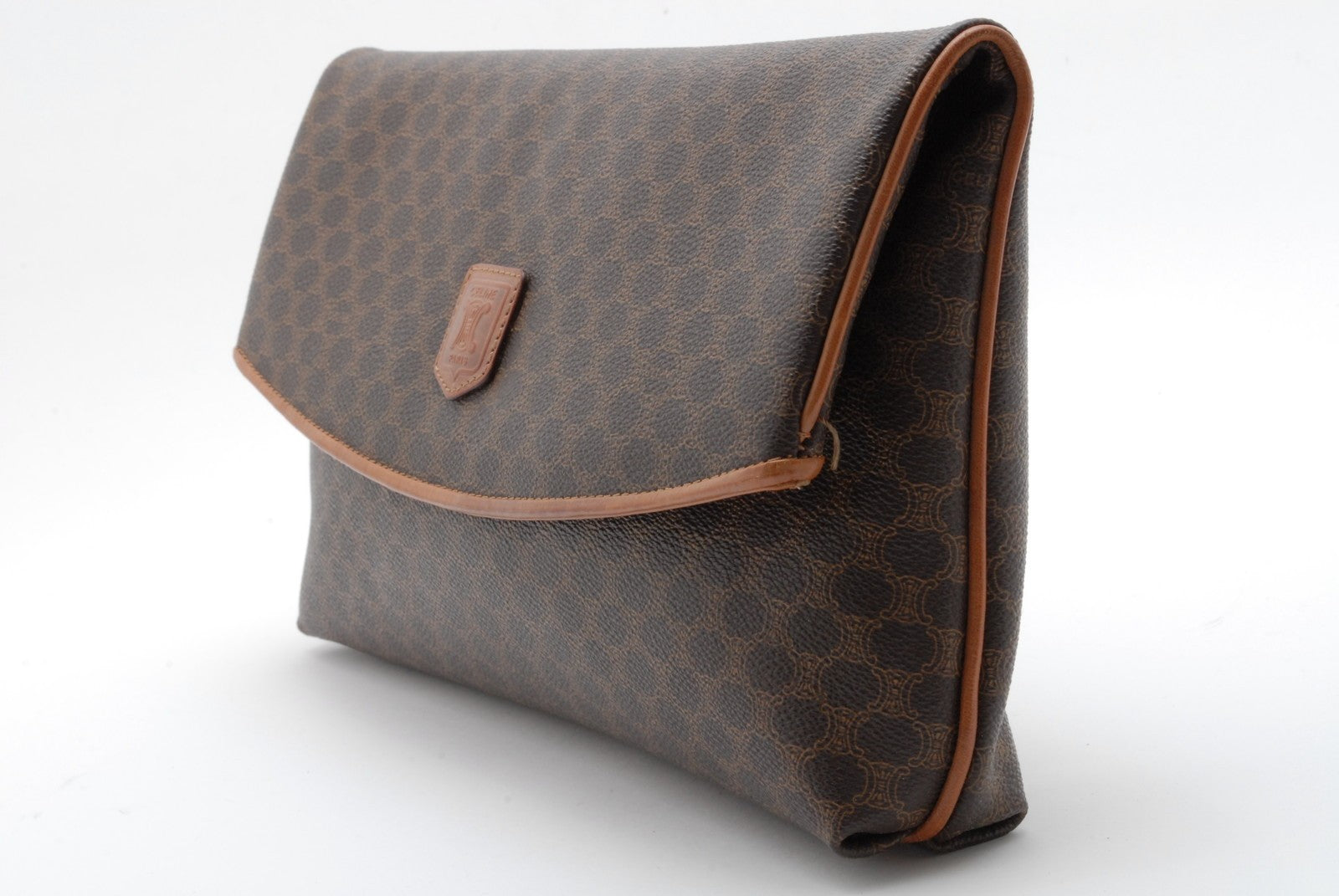 Celine Macadam Clutch Bag - Brown, PVC Leather
