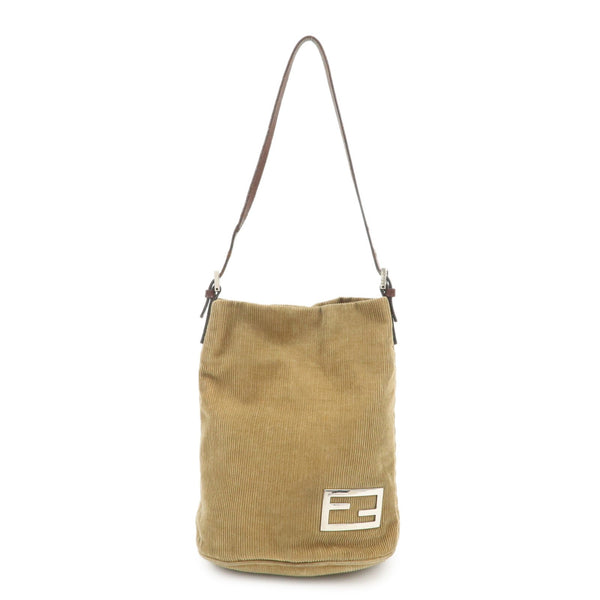 Fendi Shoulder Bag - Brown, Corduroy Leather