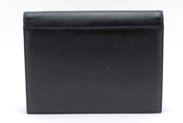Saint Laurent YSL Clutch Bag - Black, Leather