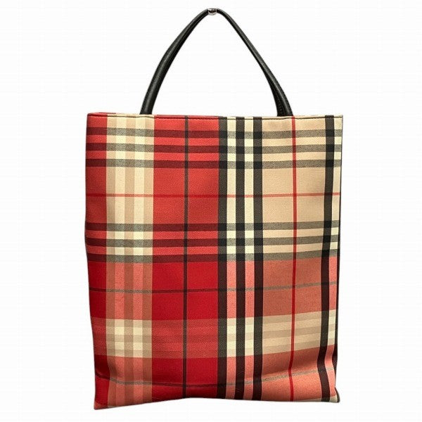 Burberry London Nova Check Handbag - Red, Canvas x Leather