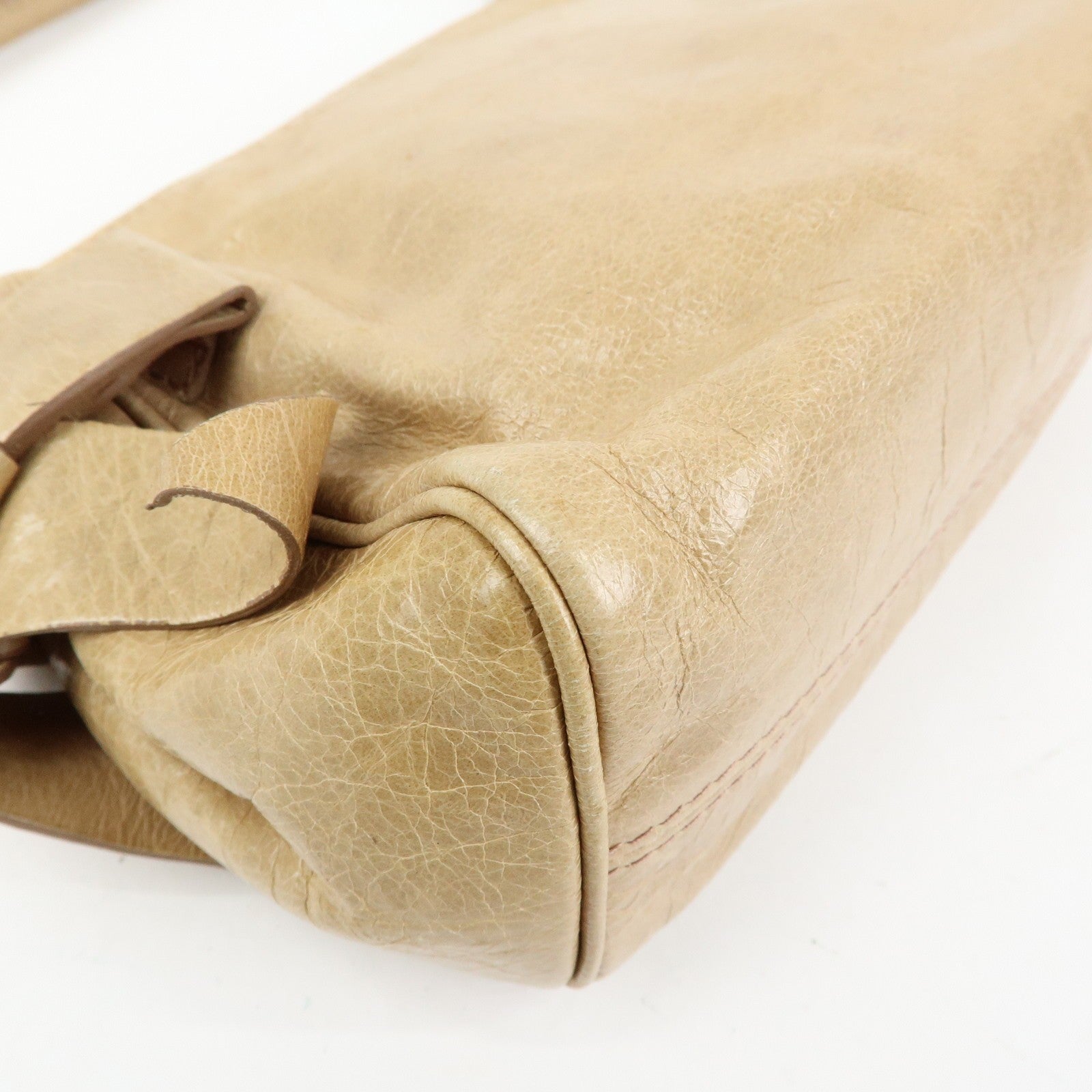 Miu Miu Double Sided Ribbons Handbag - Beige, Leather