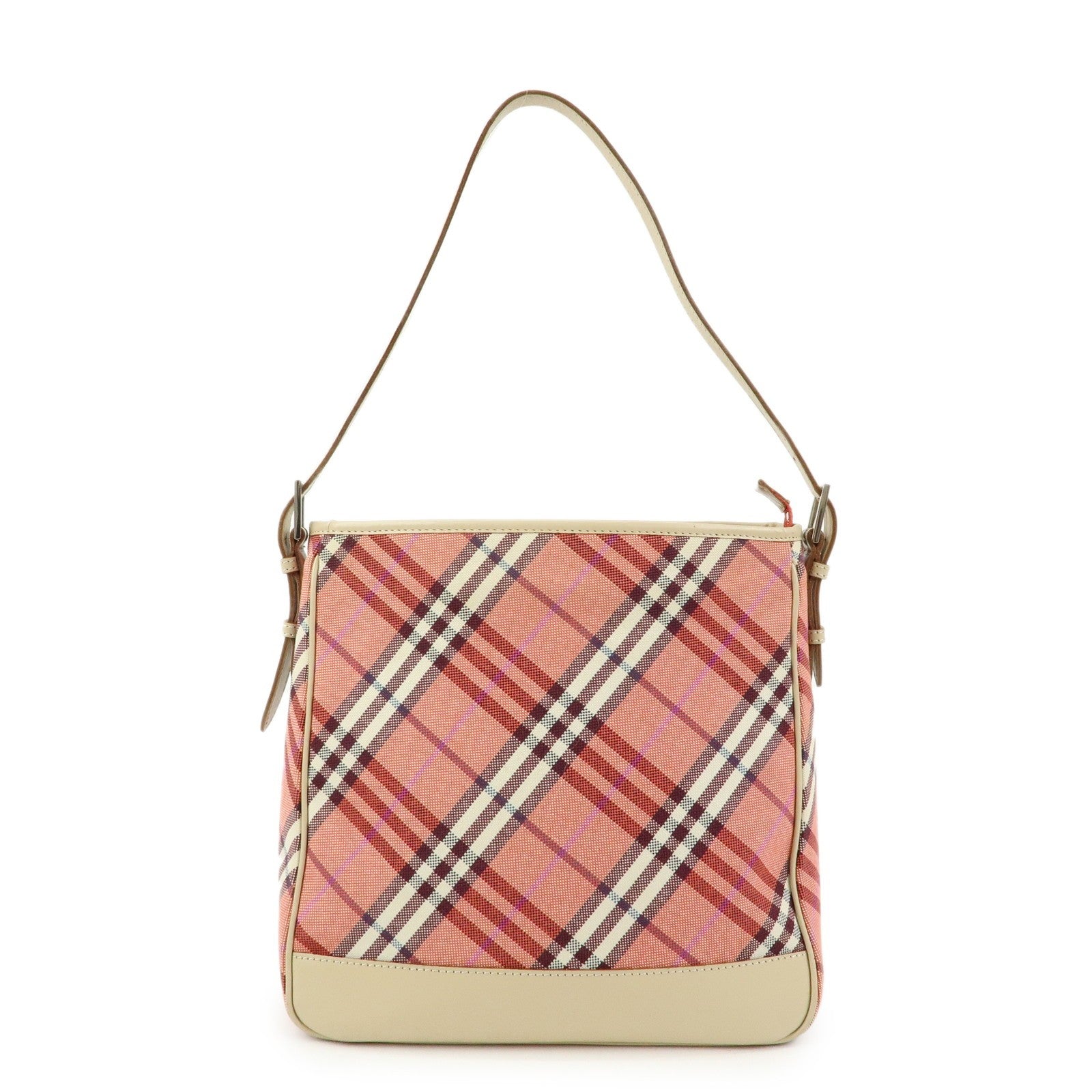Burberry Shoulder Bag - Pink, Beige, Canvas, Leather