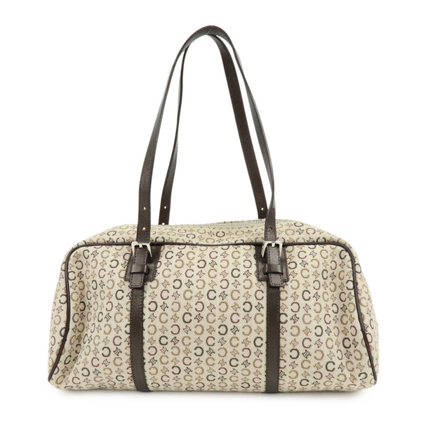 Celine C Macadam Hand Bag - Beige, Canvas and Leather