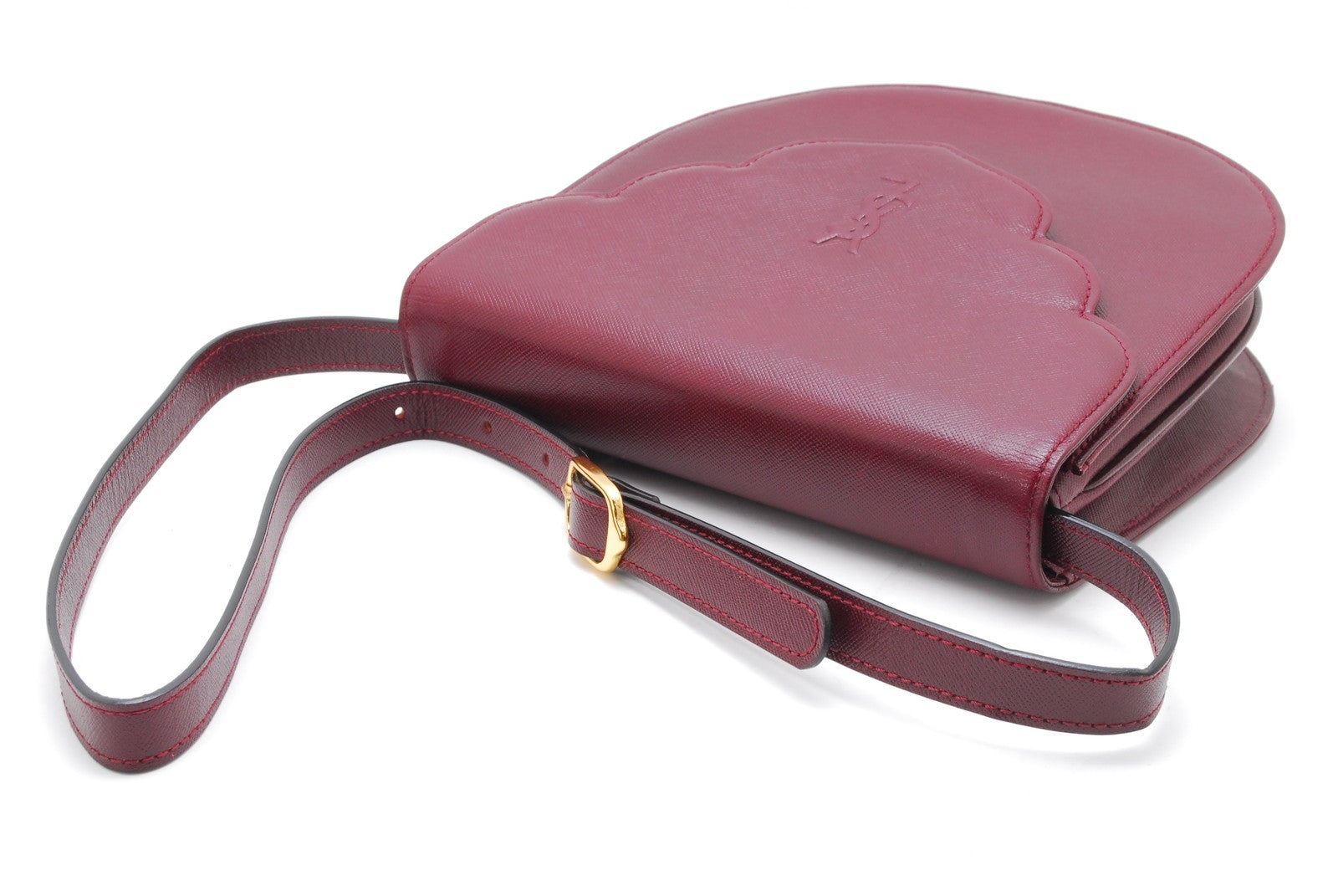 Saint Laurent Yves Shoulder Bag - Red Bordeaux, Leather