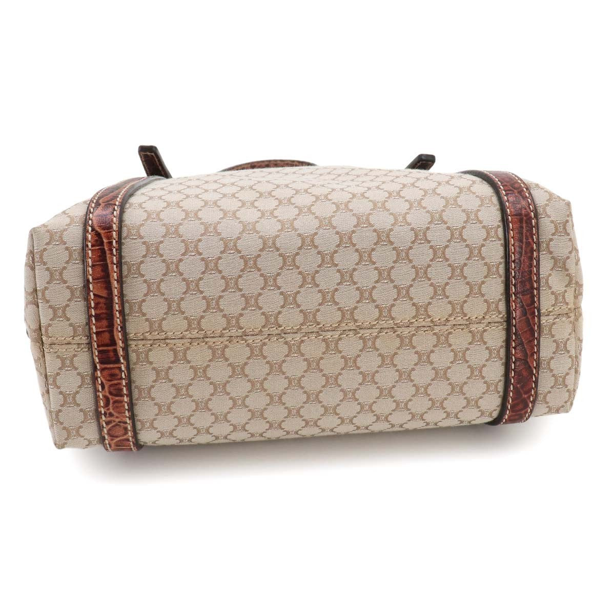 Celine Macadam Tote Bag - Beige, Brown, Canvas, Leather