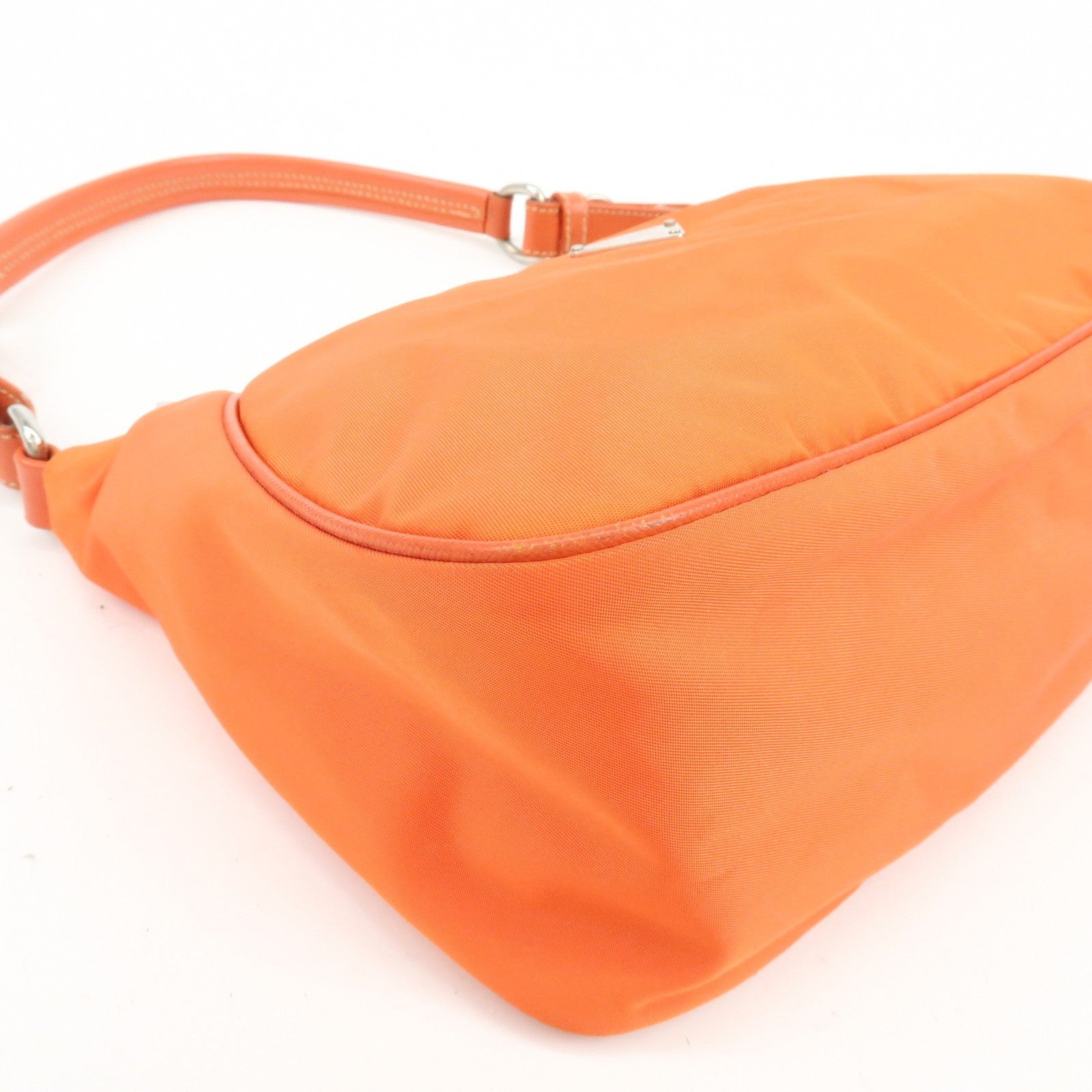 Prada Shoulder Bag - Orange, Nylon, Leather