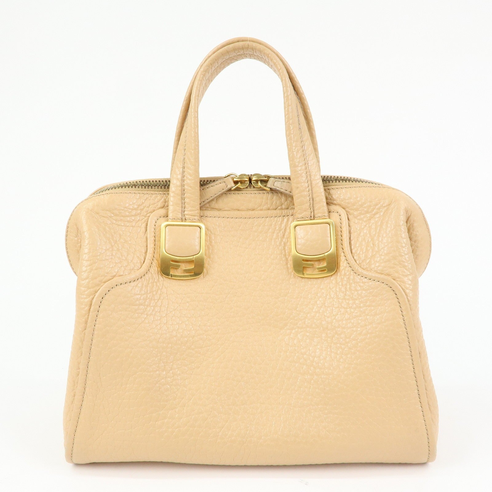 Fendi 8BL114 Hand Bag - Beige, Leather
