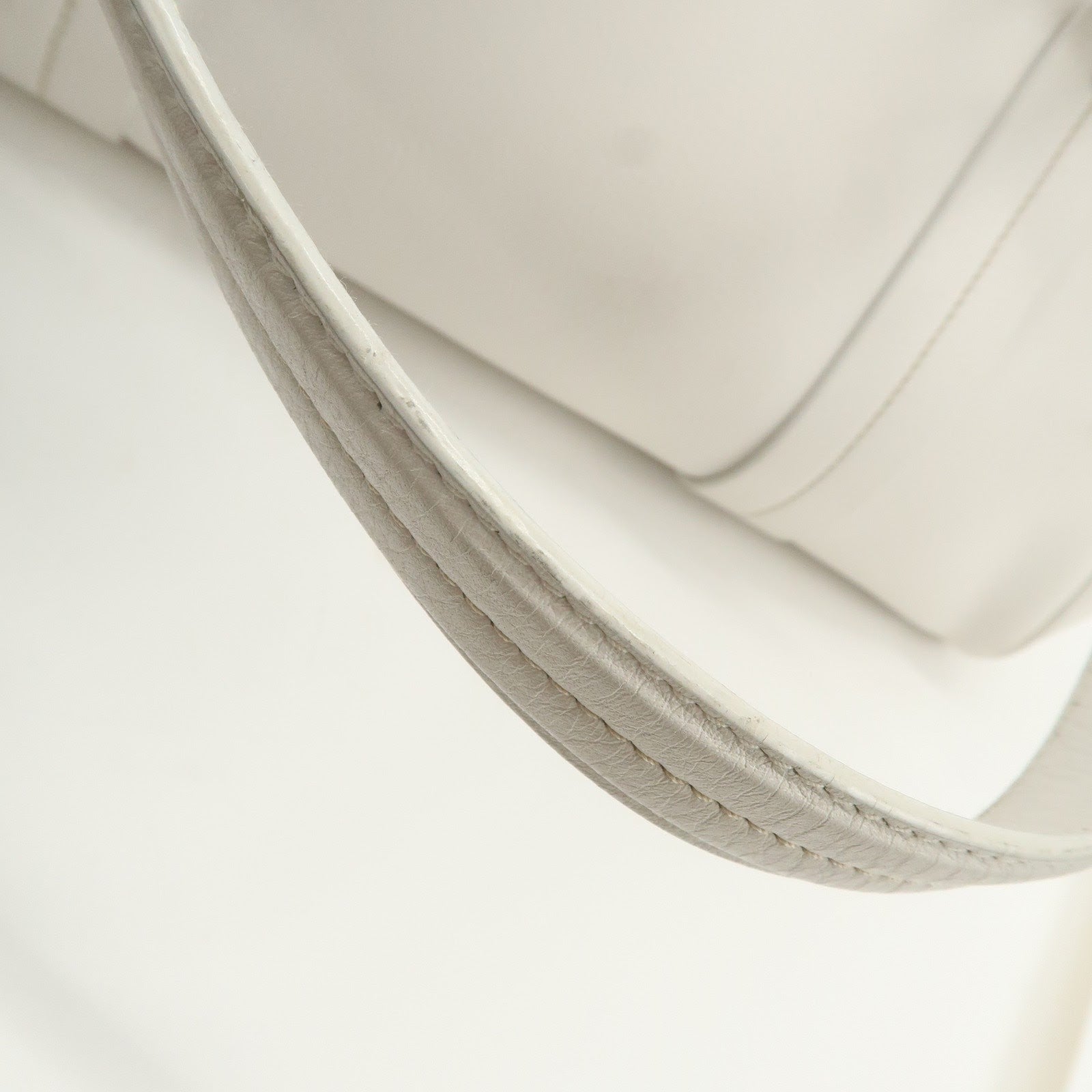 Christian Dior Logo Hand Bag - White, Leather