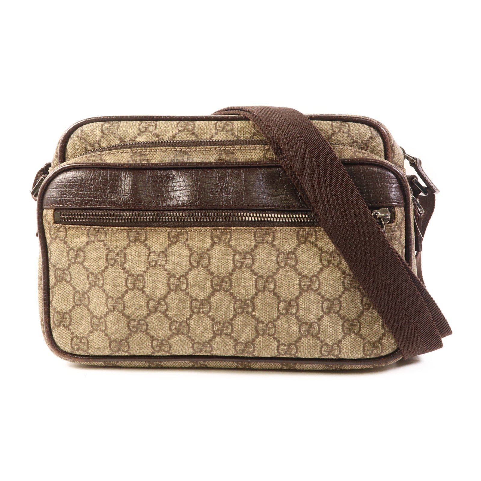 Gucci GG SHW Shoulder Bag - Brown, PVC Coated Canvas