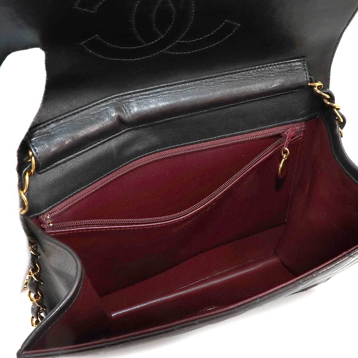 Chanel Matelasse Chain Shoulder Bag - Black, Leather