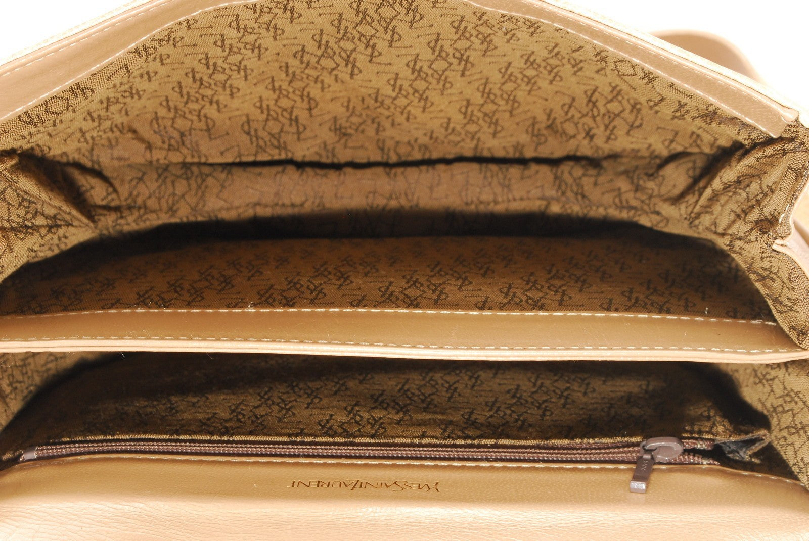 Saint Laurent Yves Vintage Shoulder Bag - Beige, Leather