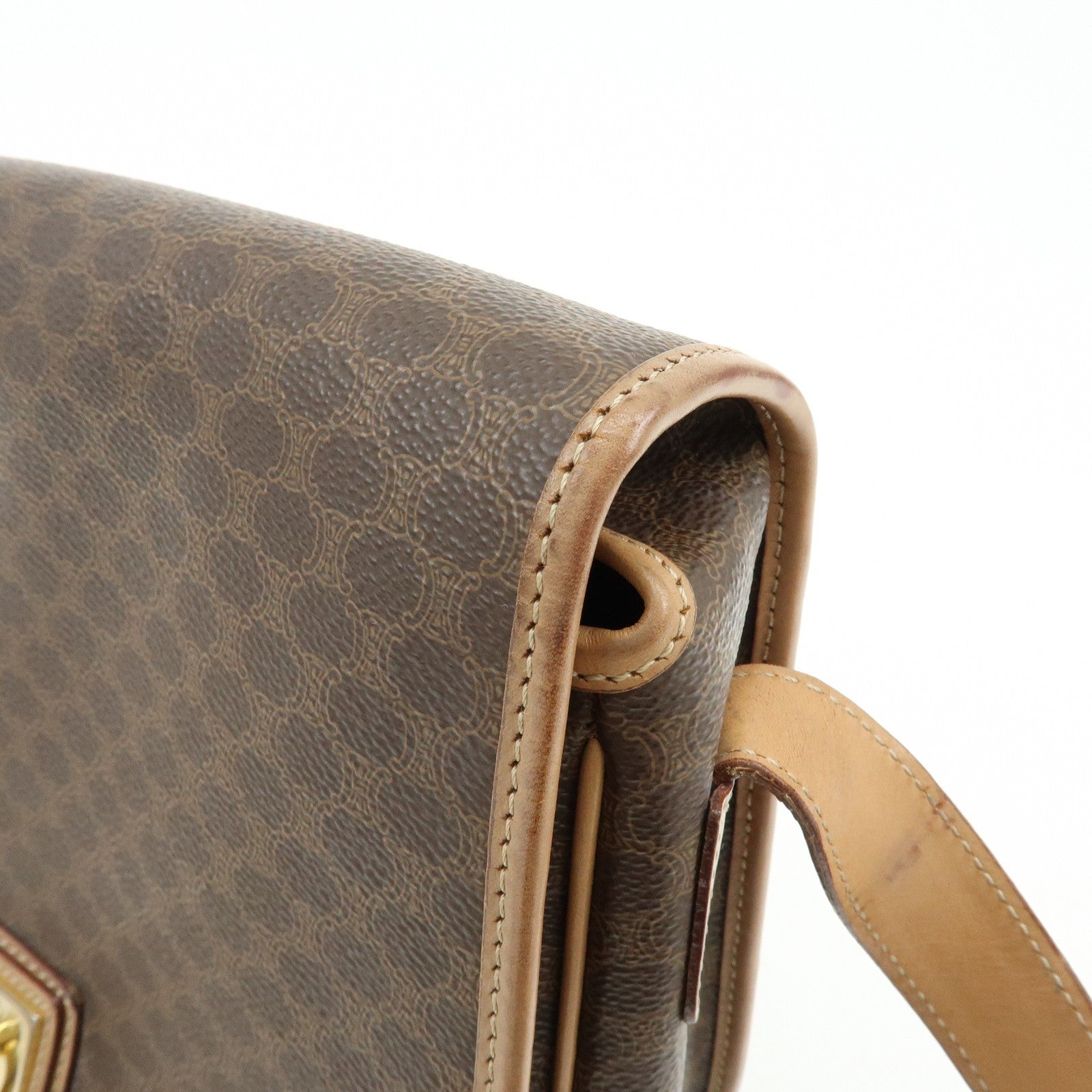 Celine Macadam Shoulder Bag - Brown, PVC Leather