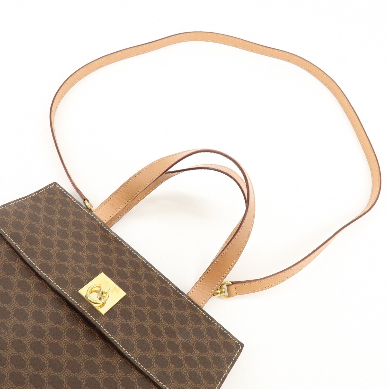 Celine Macadam 2Way Bag - Brown, PVC Leather