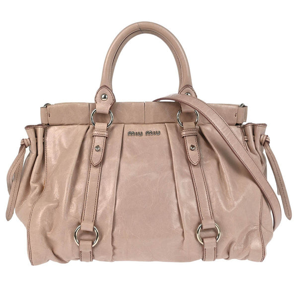 Miu Miu 2way Tote Bag - Light Pink, Calfskin 